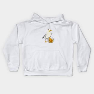 Chip thief seagull Kids Hoodie